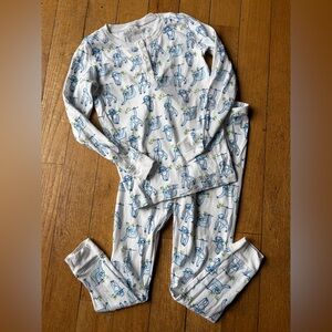 Roller Rabbit Blue and White Sloth Pajama Set